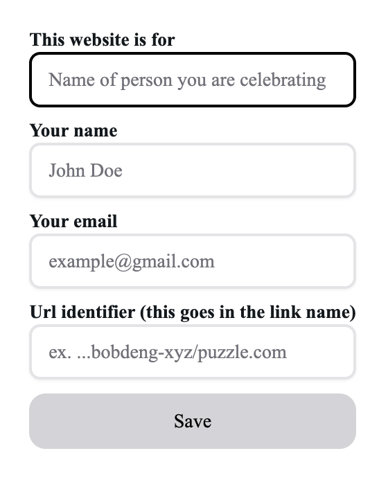 Step 1: Request Form
